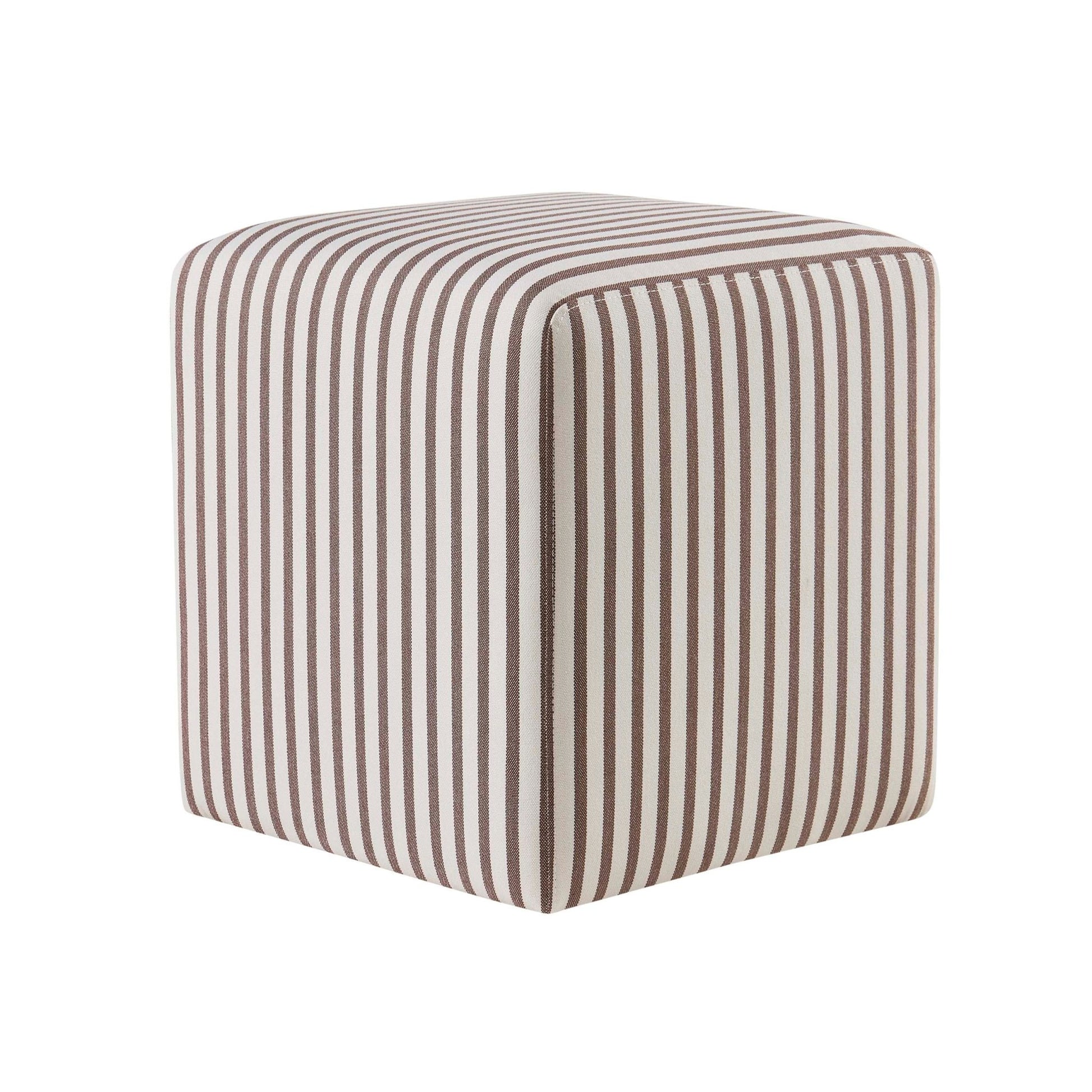 Delilah Pouffe - Chocolate Stripe - DUSK