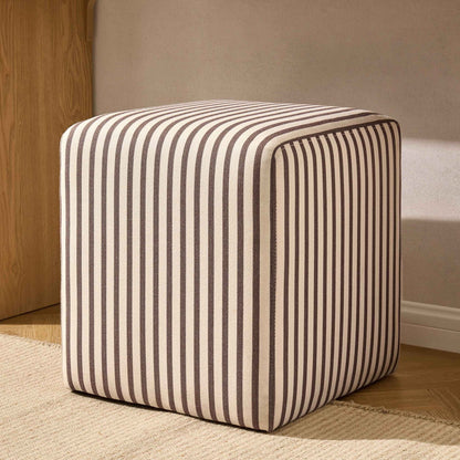 Delilah Pouffe - Chocolate Stripe - DUSK