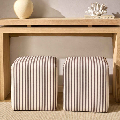 Delilah Pouffe - Chocolate Stripe - DUSK