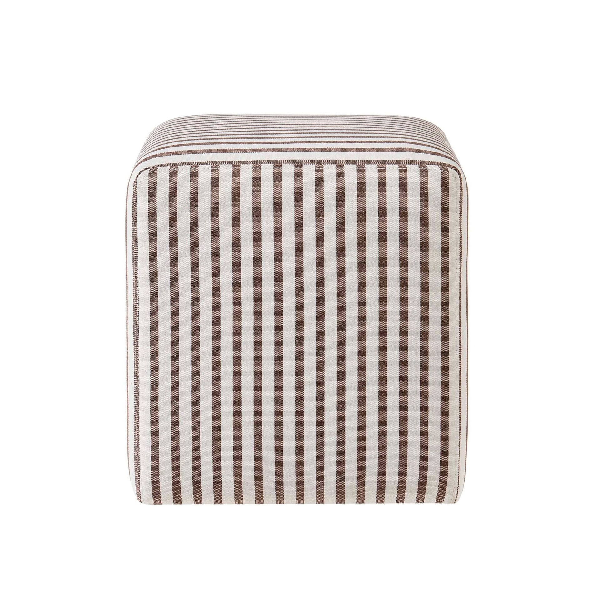 Delilah Pouffe - Chocolate Stripe - DUSK