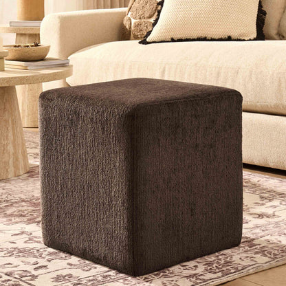 Delilah Pouffe - Textured Cappuccino - DUSK