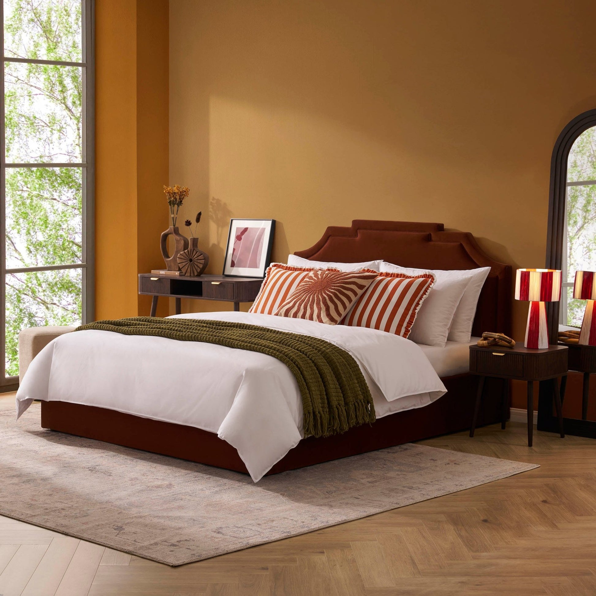 Delphi Ottoman Storage Bed - Terracotta - DUSK