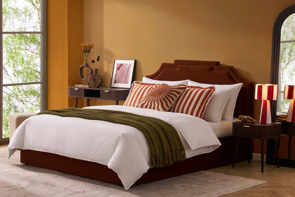 Delphi Ottoman Storage Bed - Terracotta - DUSK