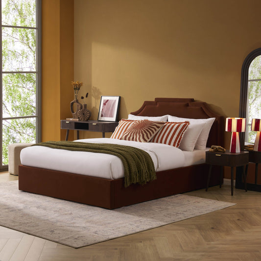 Delphi Ottoman Storage Bed - Terracotta - DUSK