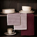 Delphine Waffle Set of 3 Tea Towels - Berry - DUSK