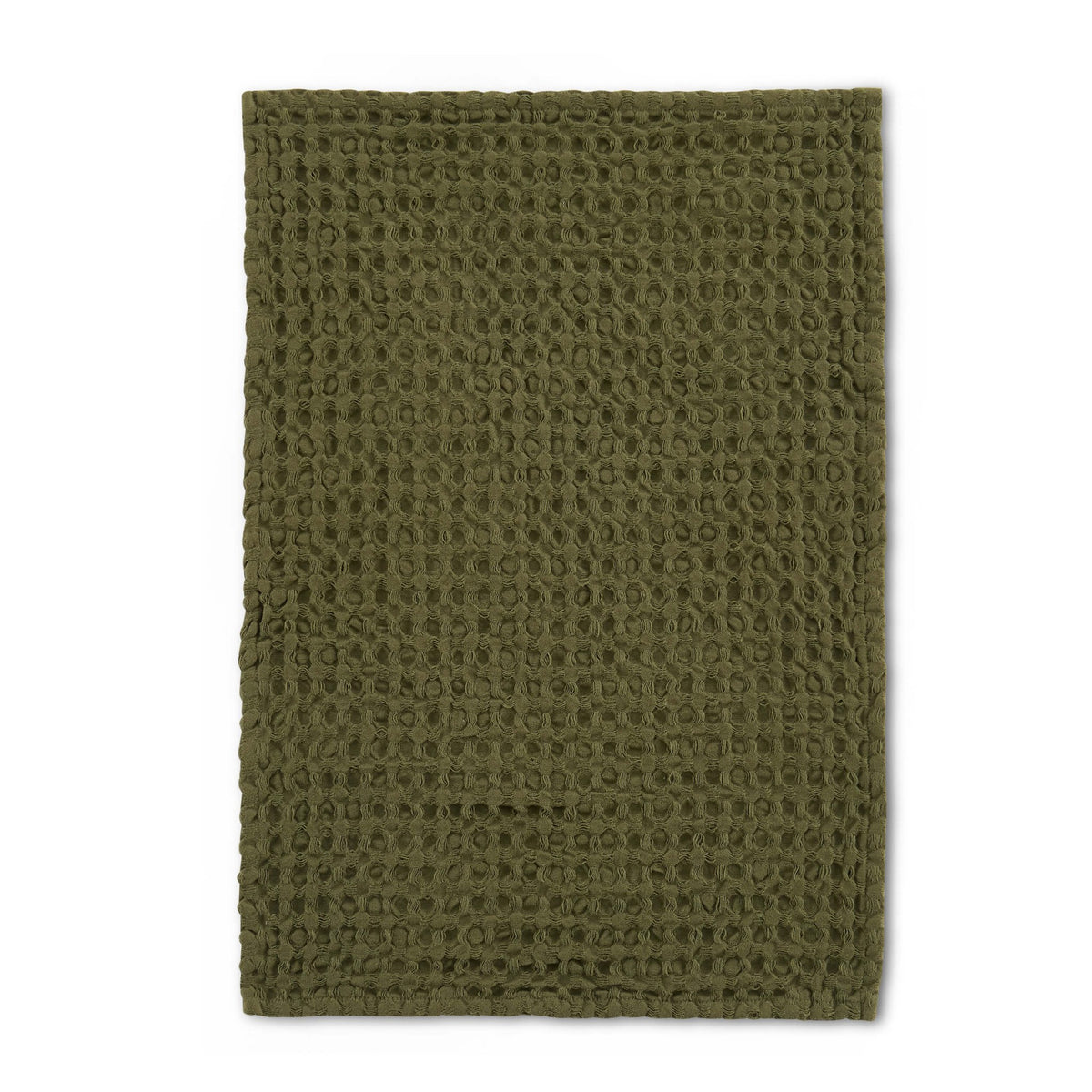 Delphine Waffle Set of 3 Tea Towels - Olive Green - DUSK