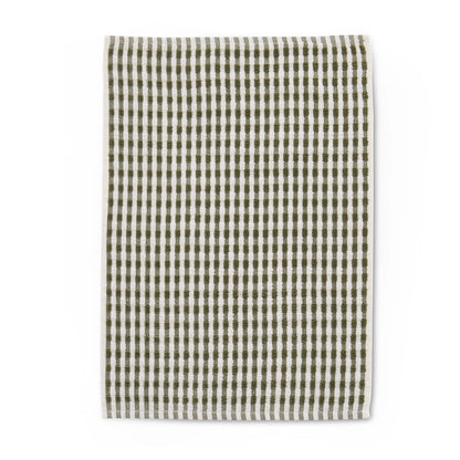 Delphine Waffle Set of 3 Tea Towels - Olive Green - DUSK