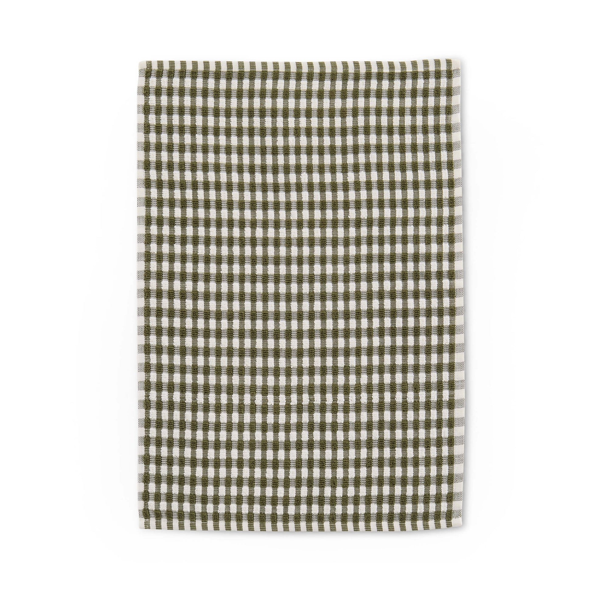 Delphine Waffle Set of 3 Tea Towels - Olive Green - DUSK