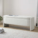 Didsbury Boucle Curved Storage Bench - Off White - DUSK