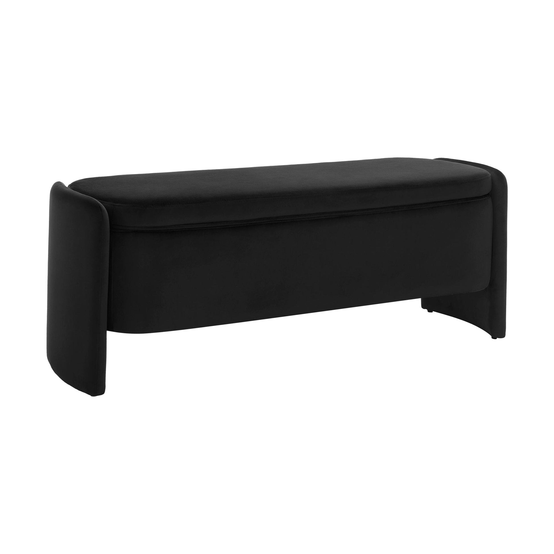 Didsbury Curved Storage Bench - Ink - DUSK