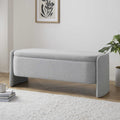 Didsbury Curved Storage Bench - Light Grey - DUSK