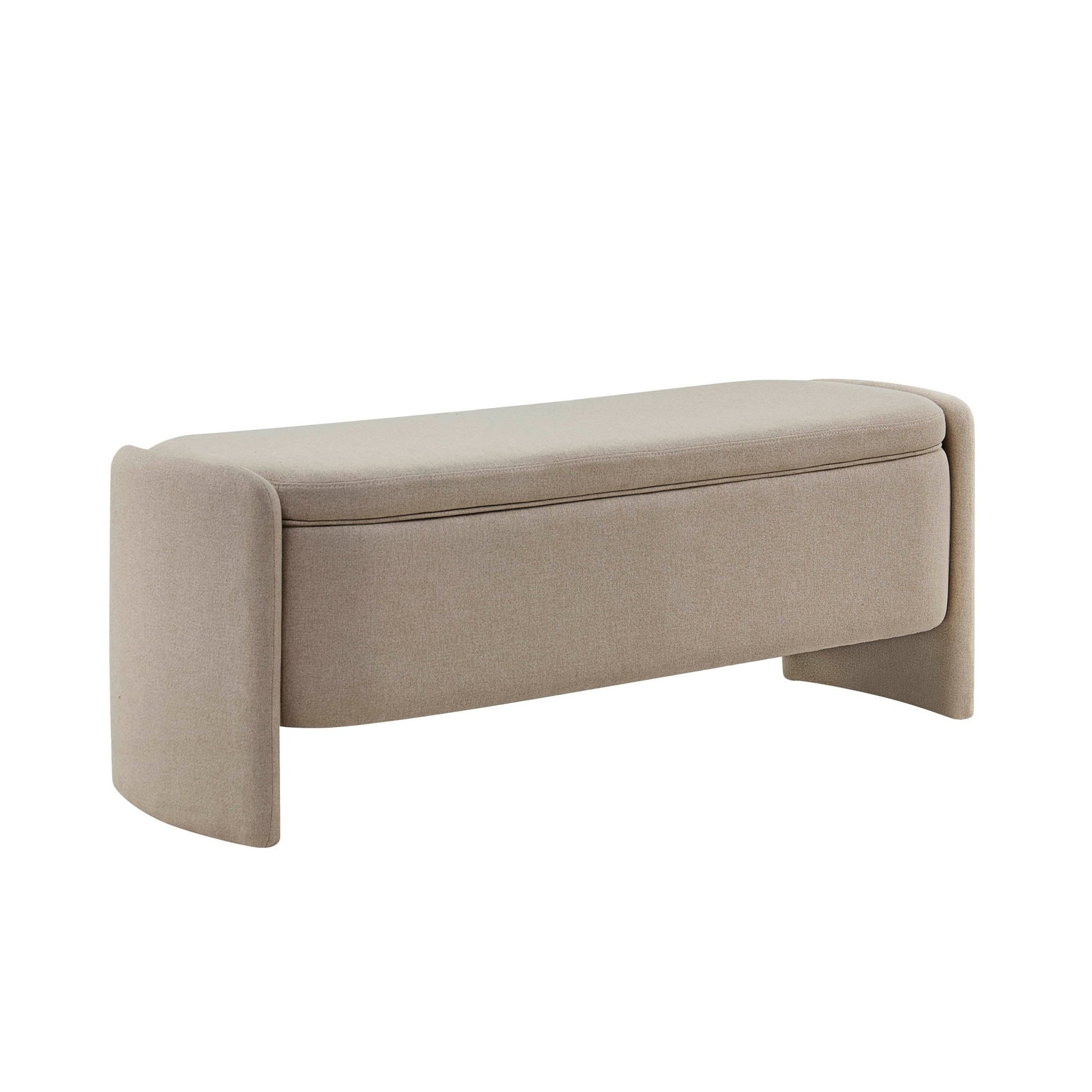 Didsbury Curved Storage Bench - Oatmeal - DUSK