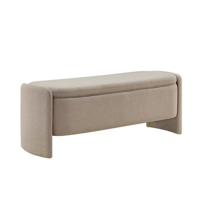 Didsbury Curved Storage Bench - Oatmeal - DUSK