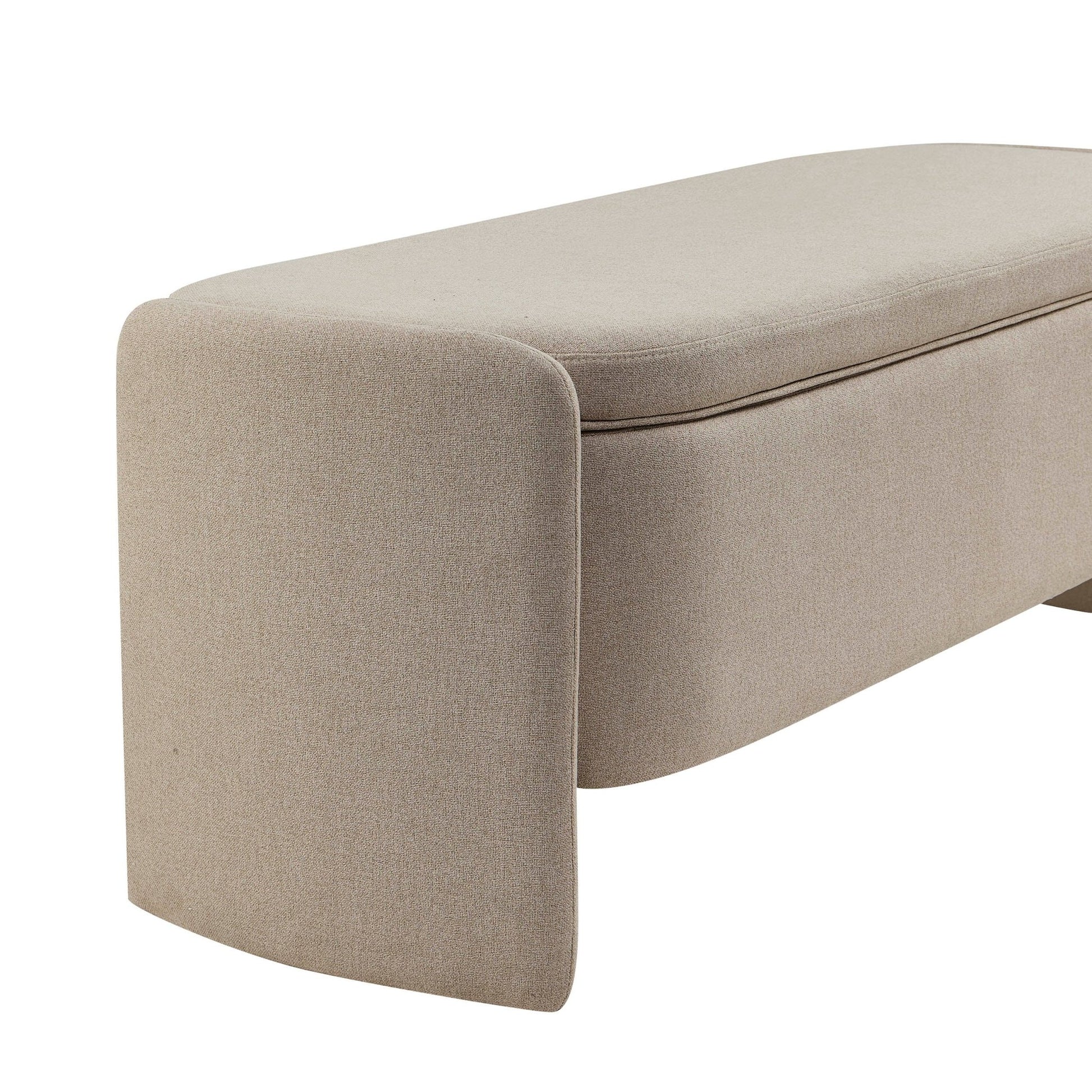 Didsbury Curved Storage Bench - Oatmeal - DUSK
