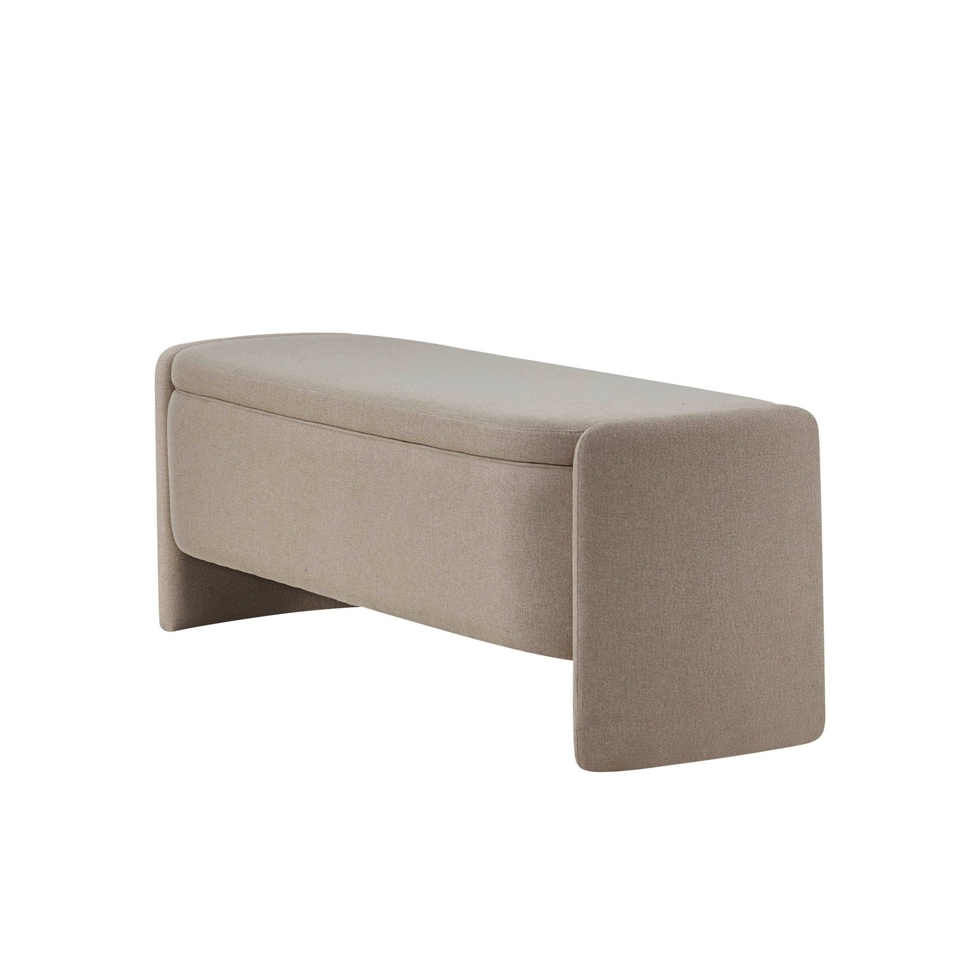 Didsbury Curved Storage Bench - Oatmeal - DUSK