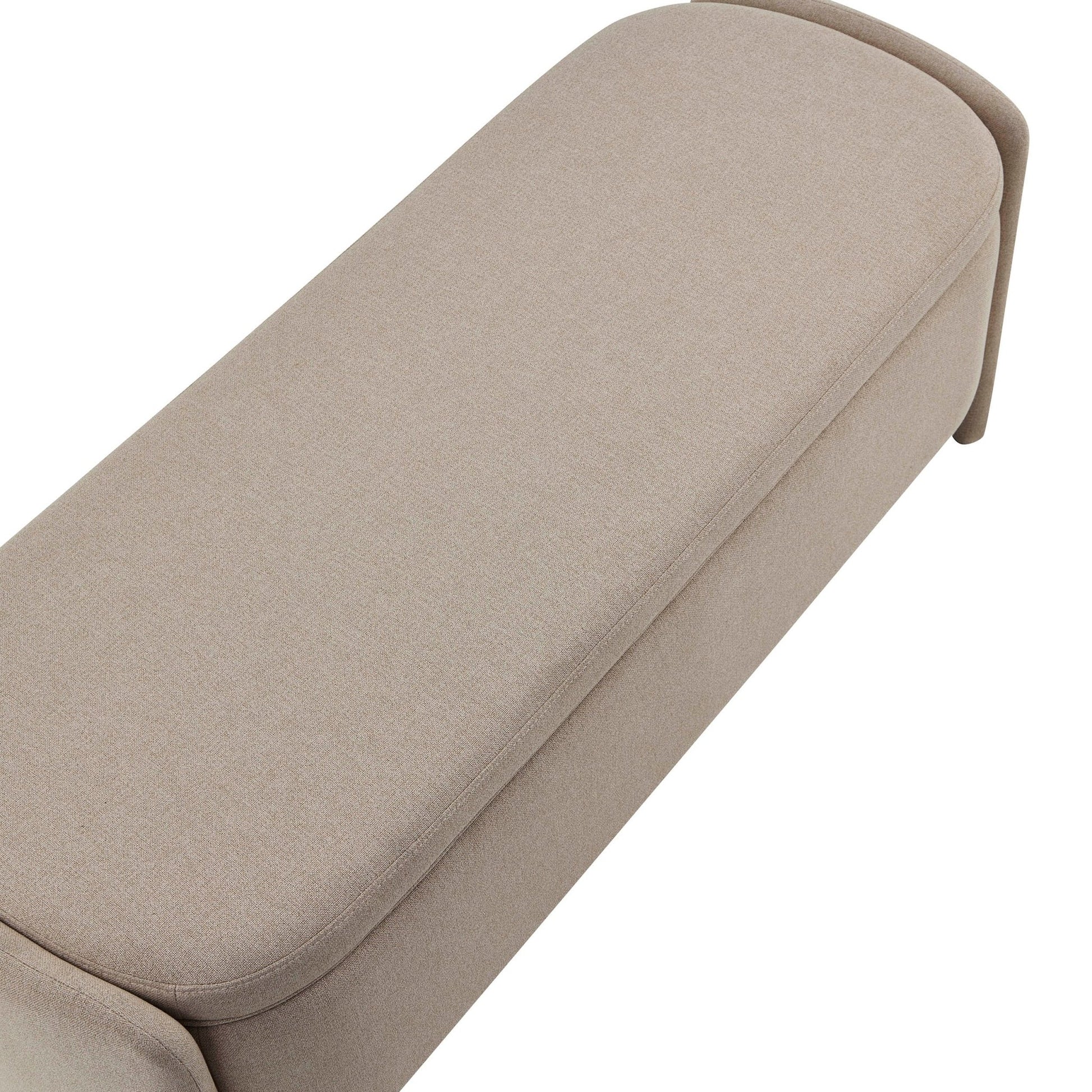 Didsbury Curved Storage Bench - Oatmeal - DUSK