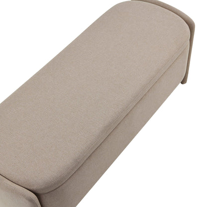 Didsbury Curved Storage Bench - Oatmeal - DUSK
