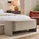 Didsbury Curved Storage Bench - Oatmeal - DUSK