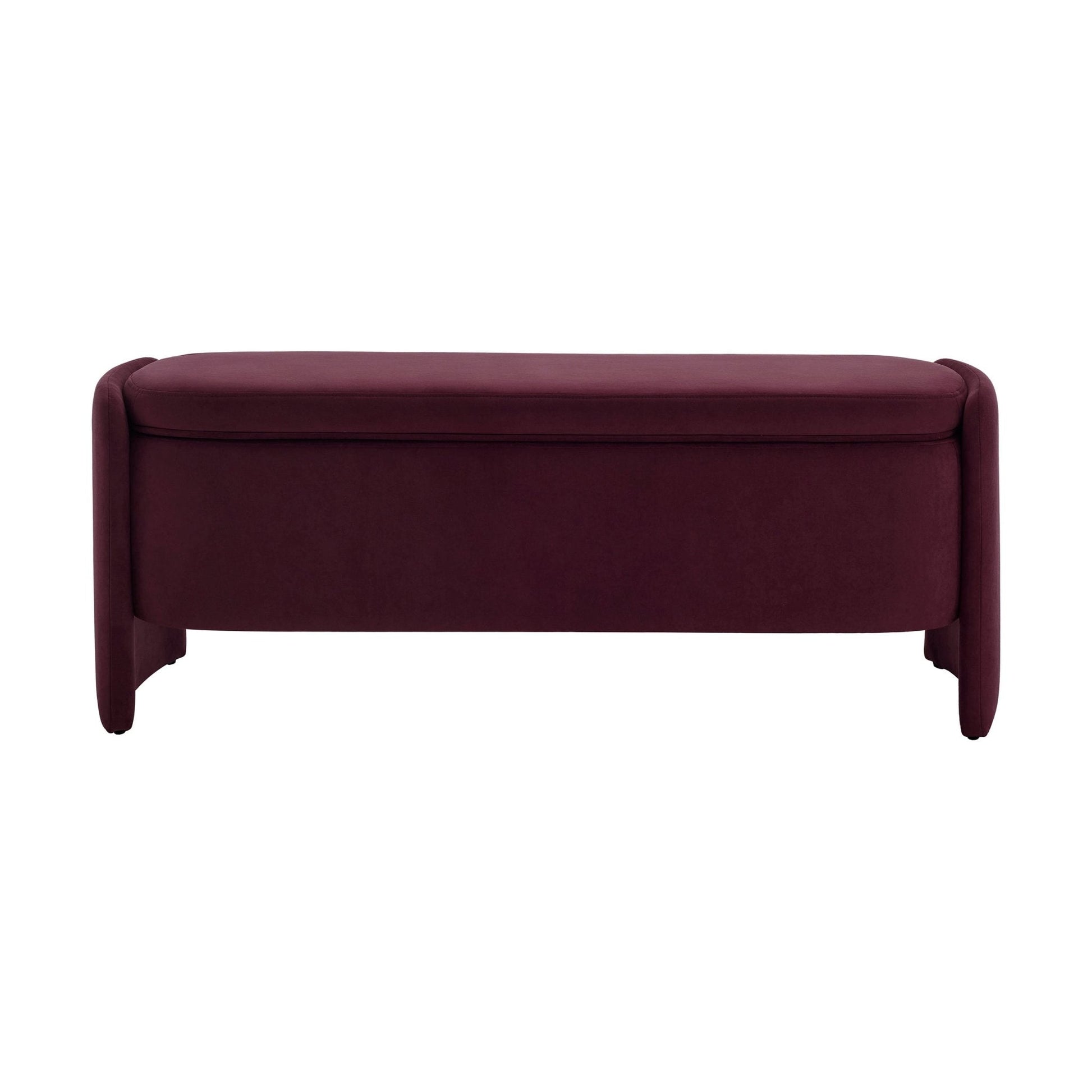 Didsbury Curved Storage Bench - Plum - DUSK