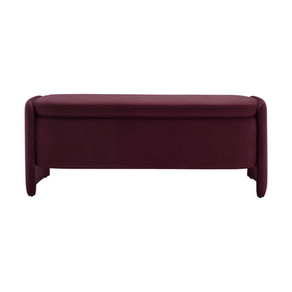 Didsbury Curved Storage Bench - Plum - DUSK