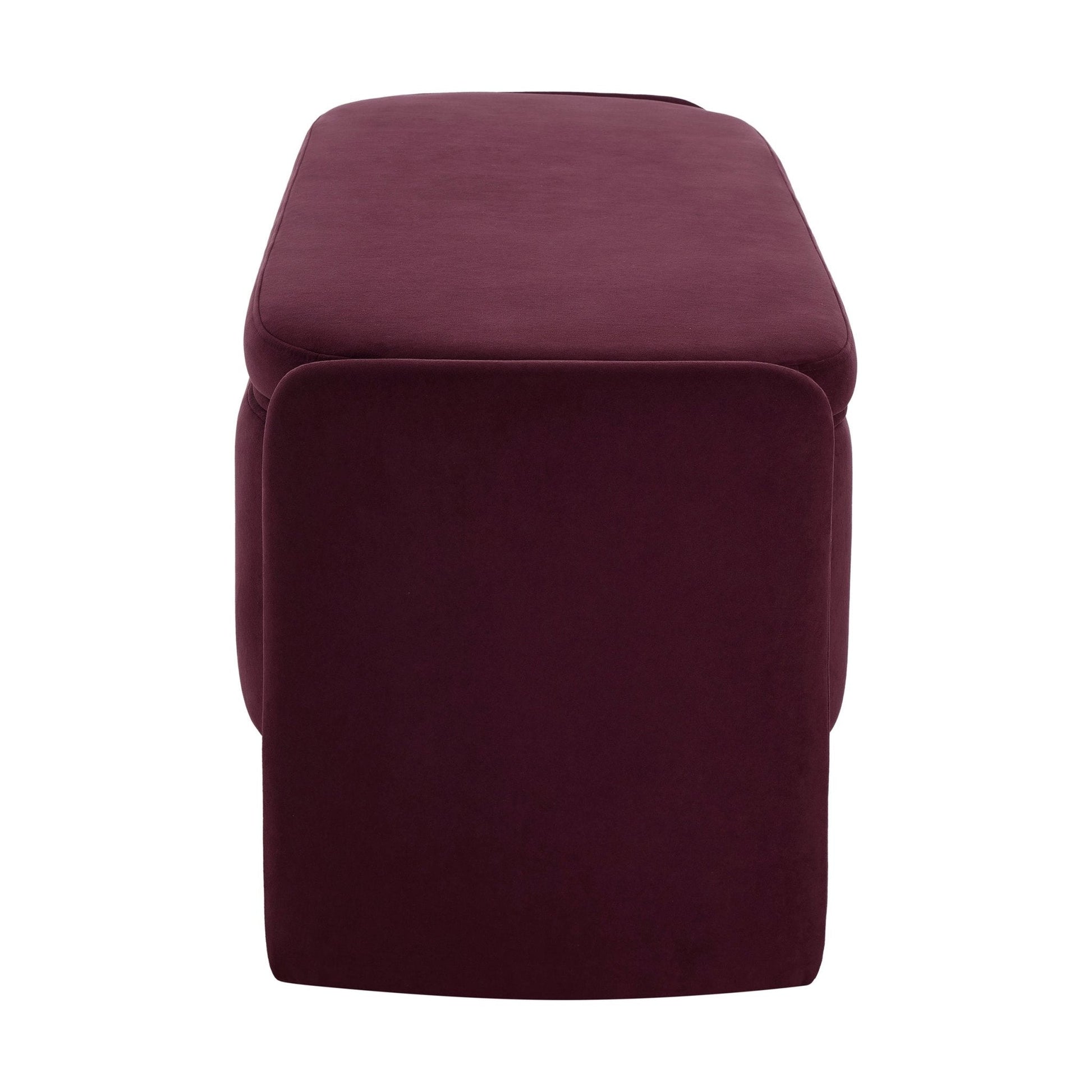 Didsbury Curved Storage Bench - Plum - DUSK