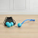 Dog Toy: Tennis Balls Pack of 4 and Thrower - Blue - DUSK