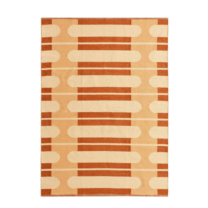 Dominic Contrast Geometric Rug - Orange - DUSK