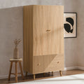 Dora 2 Door Wardrobe - Light Wood - DUSK