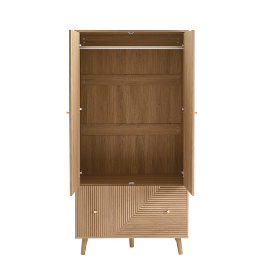 Dora 2 Door Wardrobe - Light Wood - DUSK