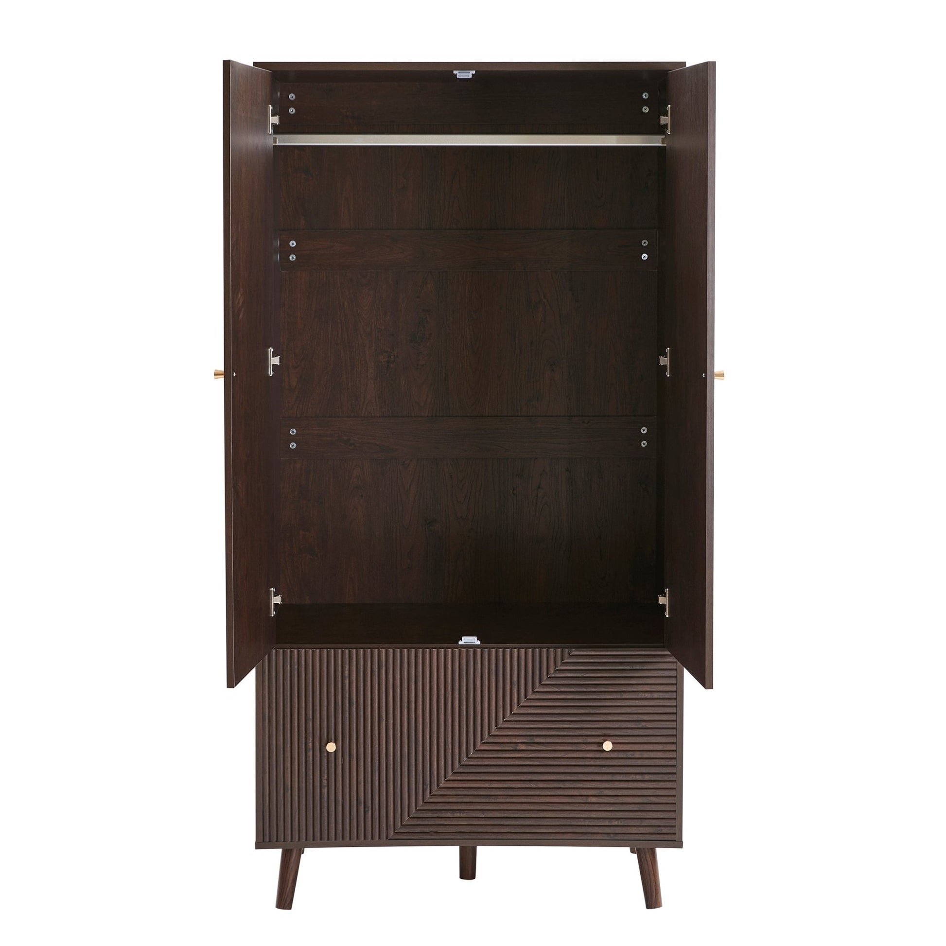 Dora 2 Door Wardrobe - Walnut - DUSK