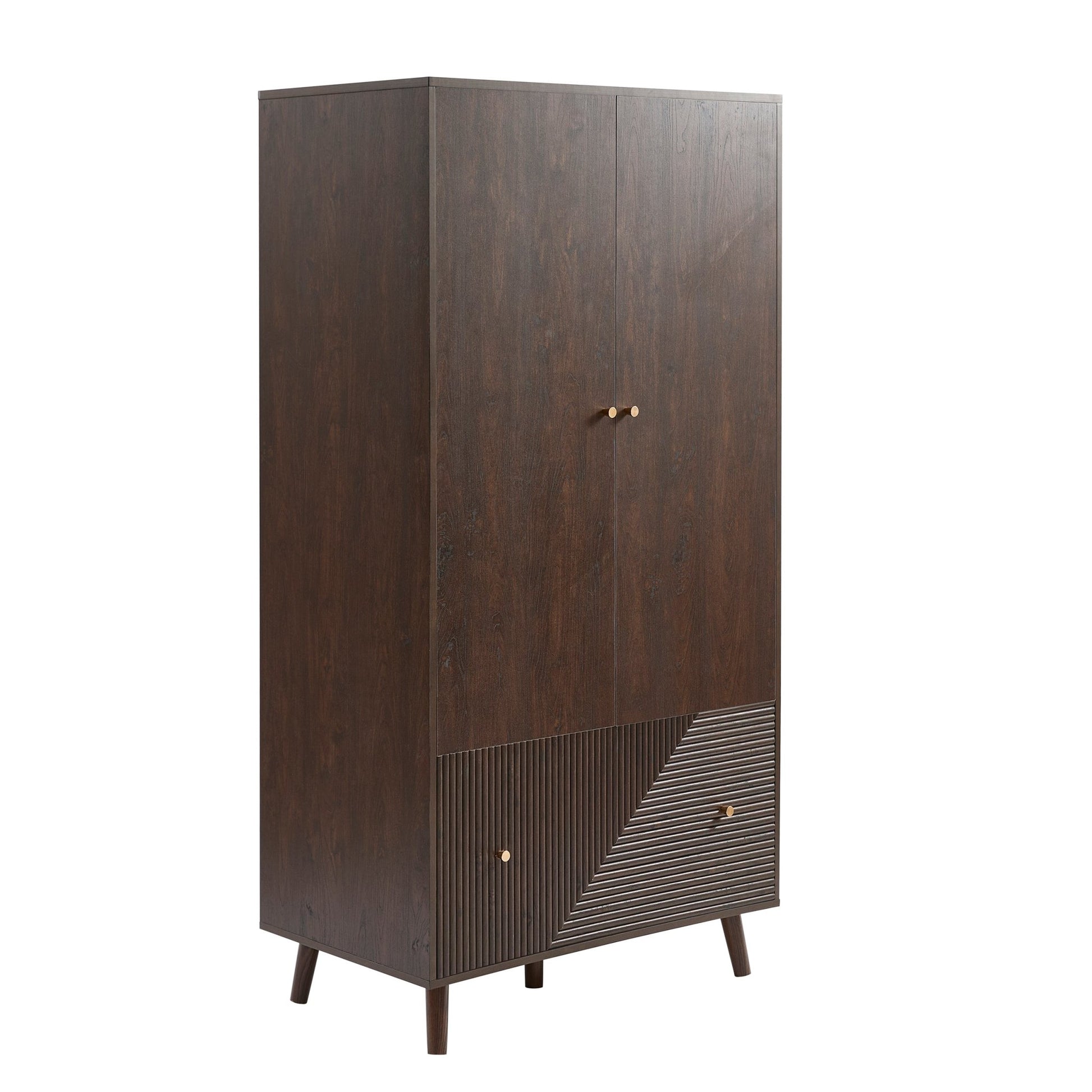 Dora 2 Door Wardrobe - Walnut - DUSK