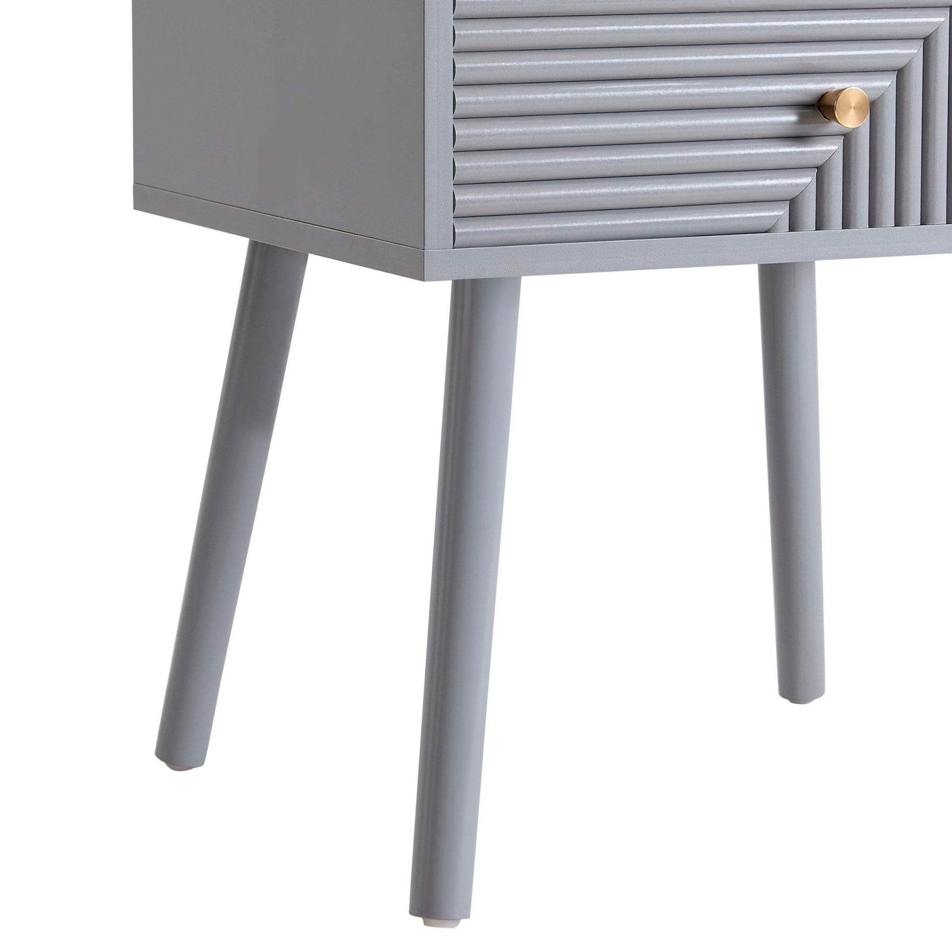 Dora 2 Drawer Nightstand - Light Grey - DUSK