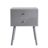 Dora 2 Drawer Nightstand - Light Grey - DUSK