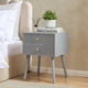 Dora 2 Drawer Nightstand - Light Grey - DUSK