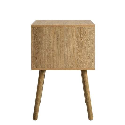 Dora 2 Drawer Nightstand - Light Wood - DUSK