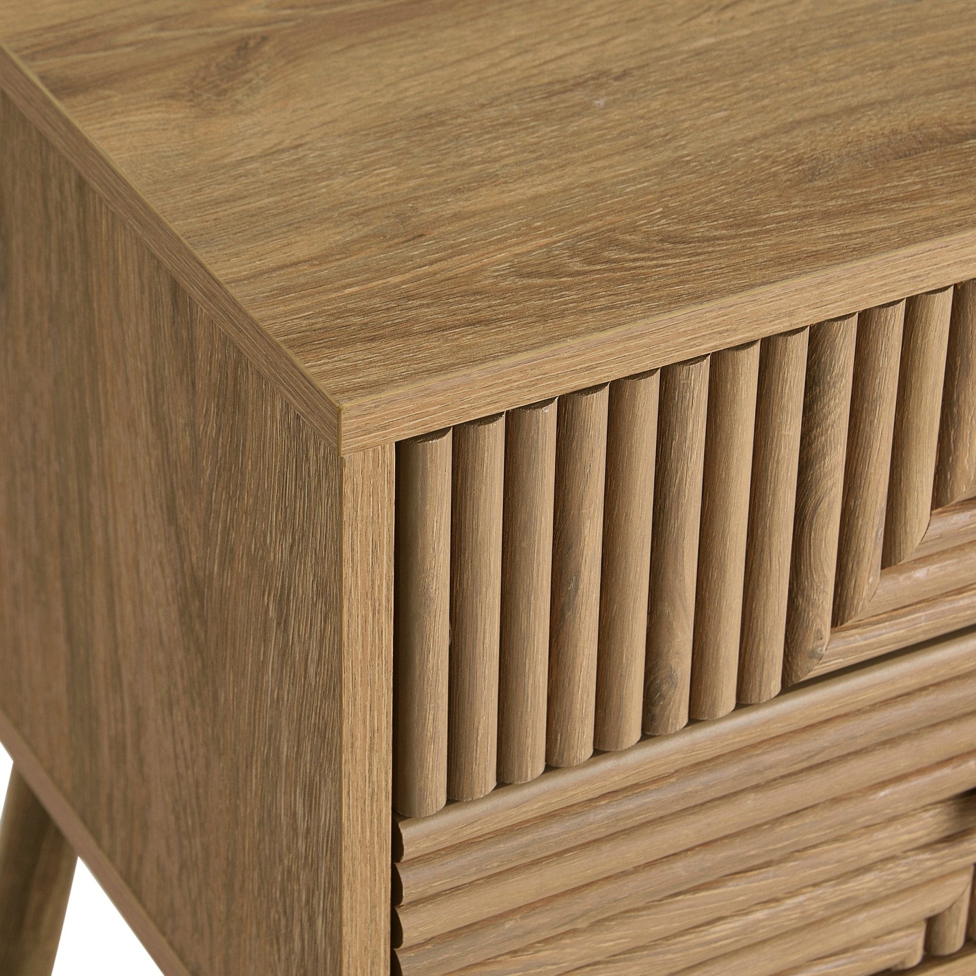Dora 2 Drawer Nightstand - Light Wood - DUSK
