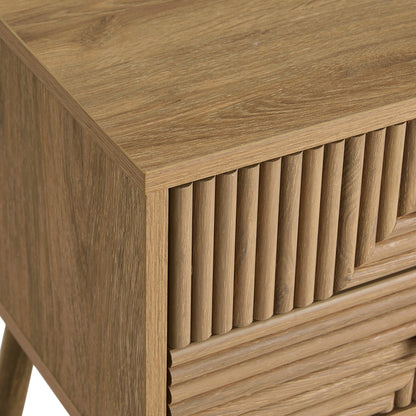 Dora 2 Drawer Nightstand - Light Wood - DUSK