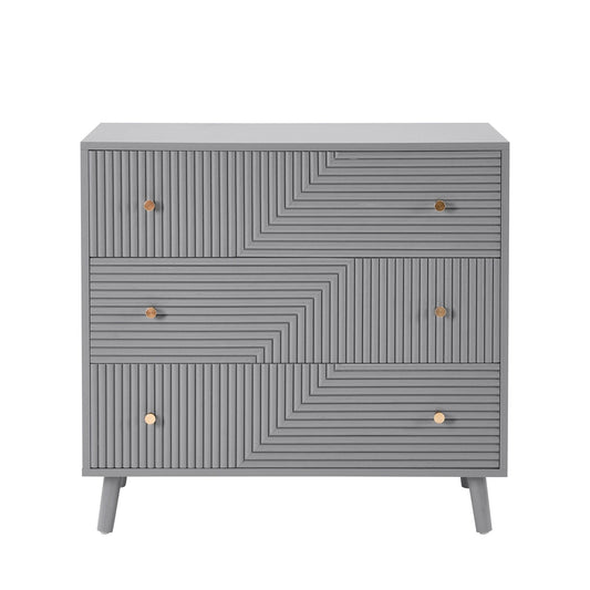 Dora 3 Drawer Chest - Light Grey - DUSK