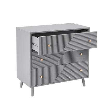 Dora 3 Drawer Chest - Light Grey - DUSK