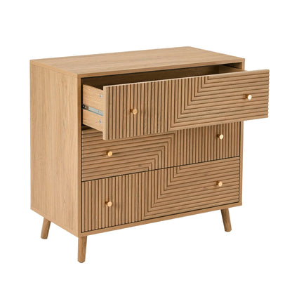 Dora 3 Drawer Chest - Light Wood - DUSK