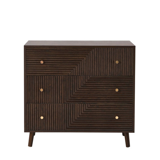 Dora 3 Drawer Chest - Walnut - DUSK