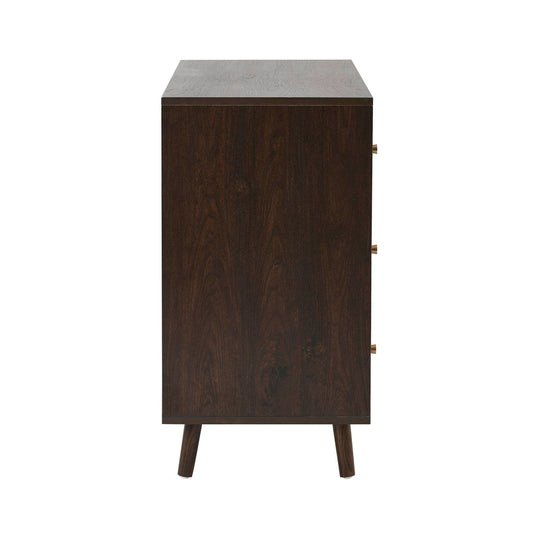 Dora 3 Drawer Chest - Walnut - DUSK