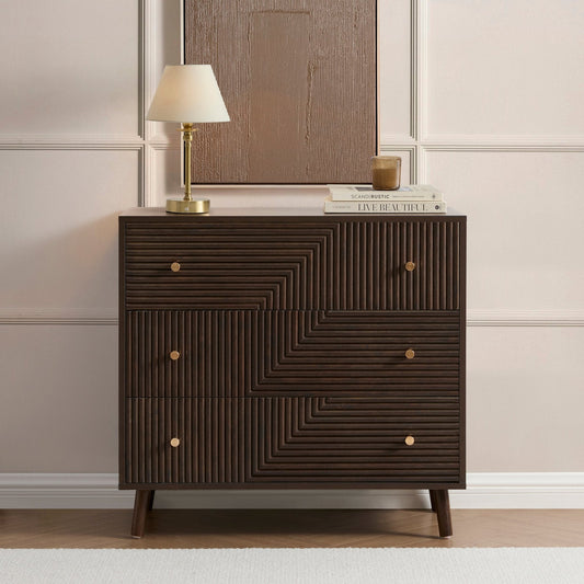 Dora 3 Drawer Chest - Walnut - DUSK