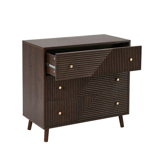 Dora 3 Drawer Chest - Walnut - DUSK