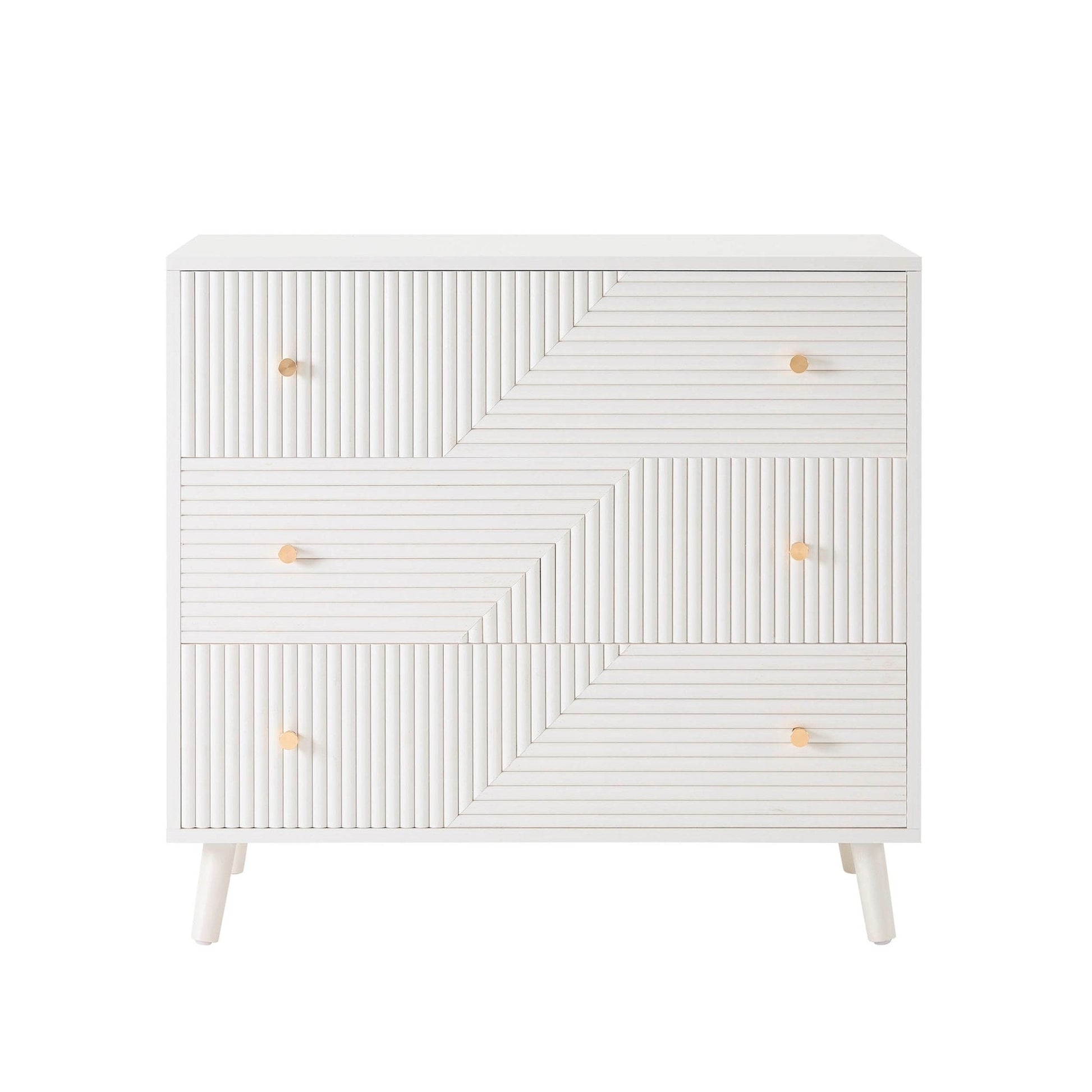 Dora 3 Drawer Chest - Warm White - DUSK