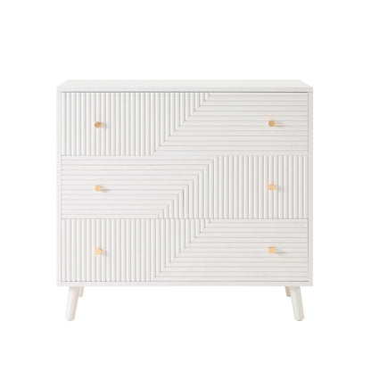 Dora 3 Drawer Chest - Warm White - DUSK