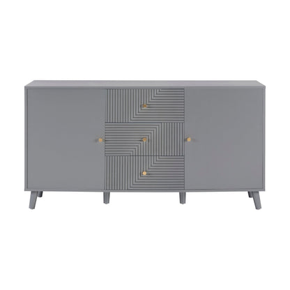 Dora Large Sideboard with Drawers - Light Grey - DUSK