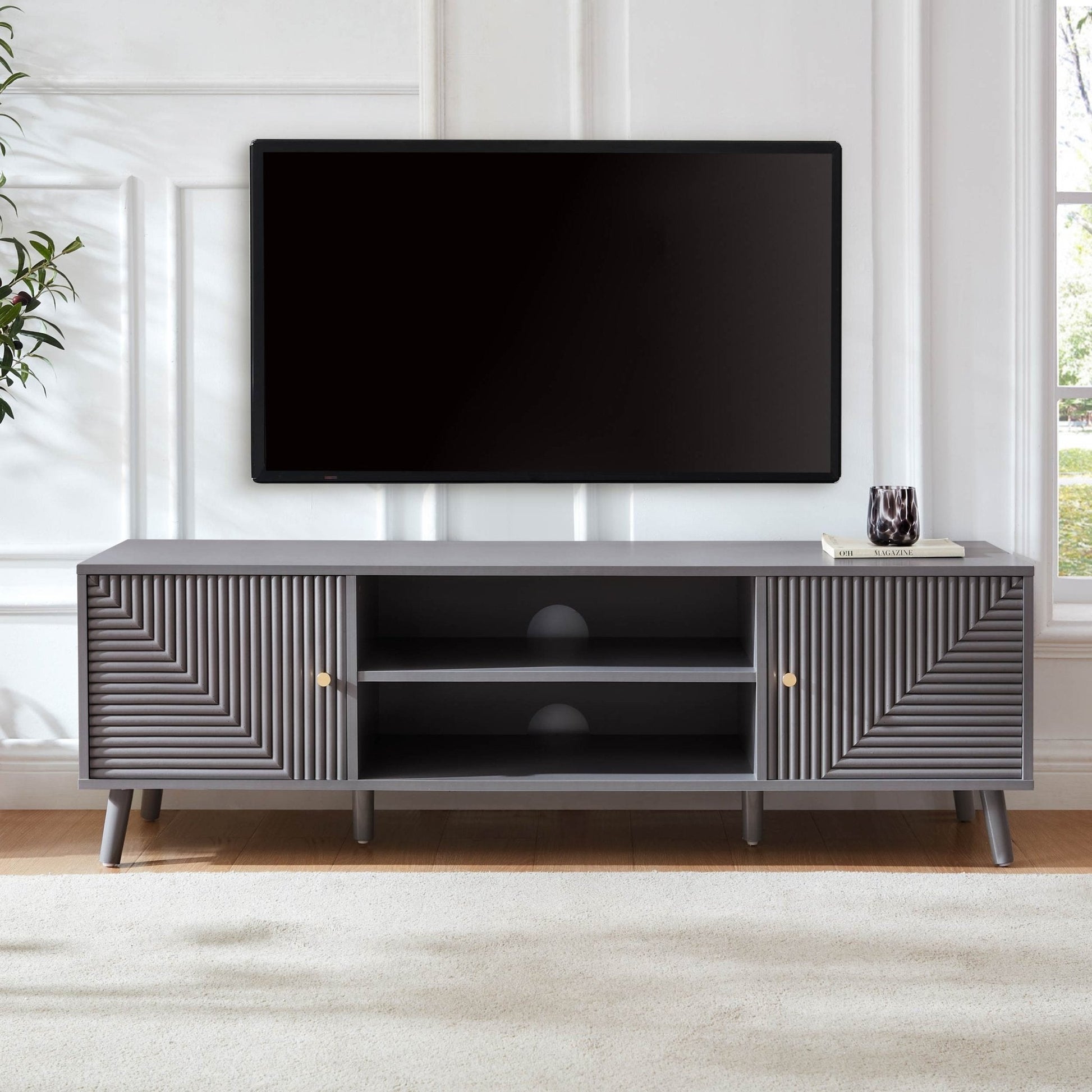 Dora TV Unit - Light Grey - DUSK