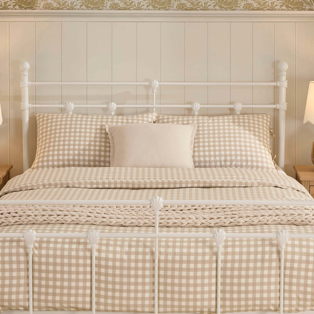 Dorset Metal Bed Frame - White - DUSK