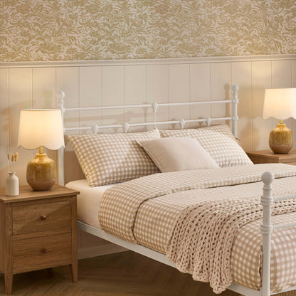 Dorset Metal Bed Frame - White - DUSK